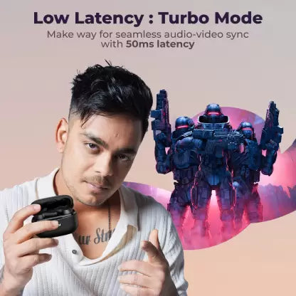 DEFY Gravity Zen with 4 Mics ENC, Low Latency and Brisk Charging Bluetooth Headset (Bold Black, In the Ear) DEFY Gravity Zen with 4 Mics ENC, Low Latency and Brisk Charging Bluetooth Headset (Bold Black, In the Ear)